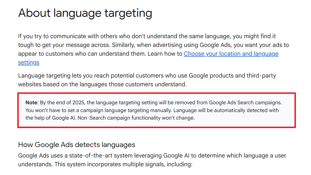 Google Ads ไม่มีการตั้งค่าภาษา: สิ่งที่ผู้ลงโฆษณาจำเป็นต้องรู้