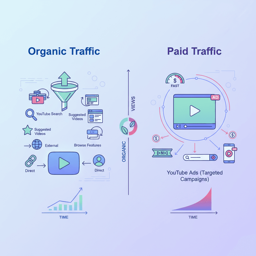 YouTube Analytics: Organic vs Paid Filters Explained