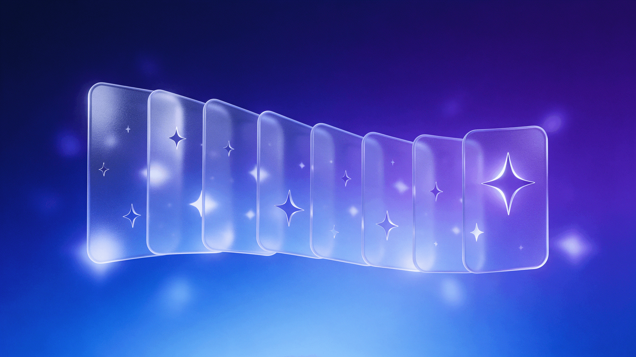 Abstract glass panels with star-shaped cutouts, illustrating Google Business Profile reviews