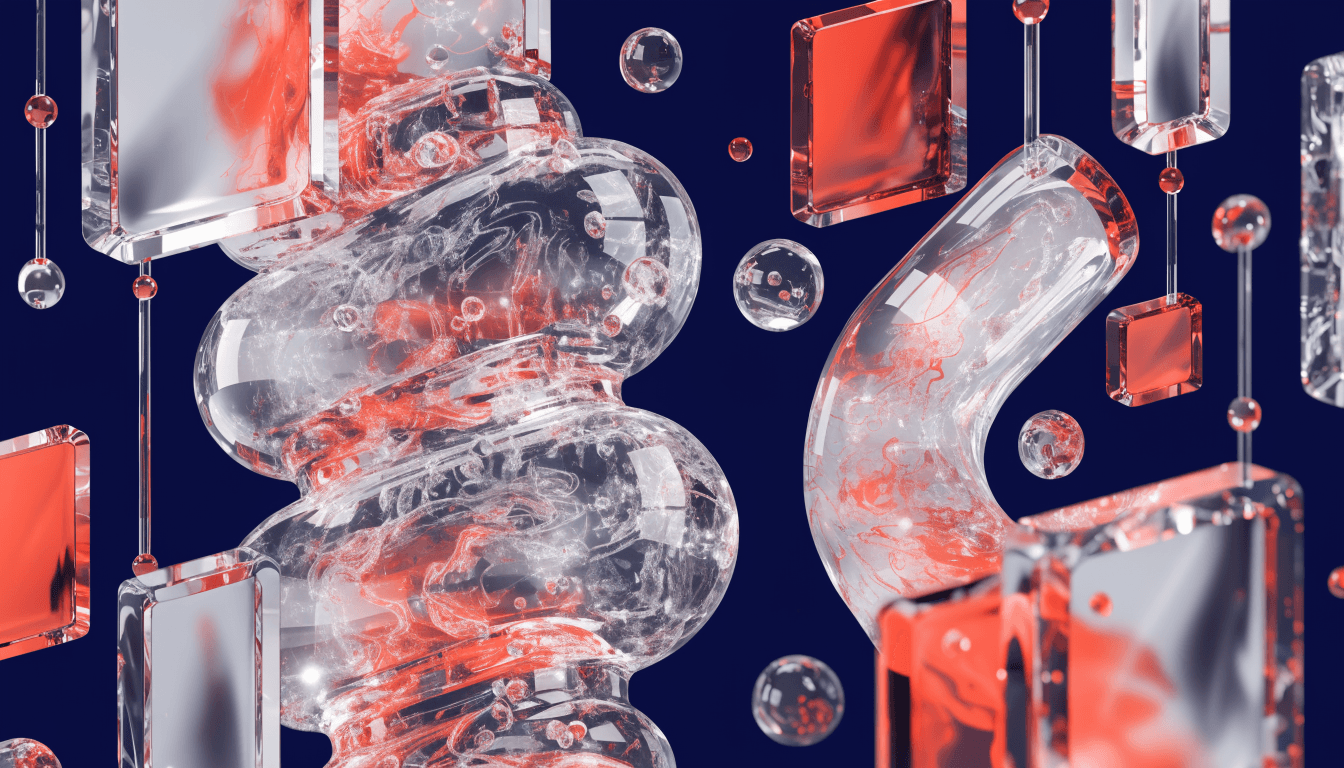 Abstract glassmorphism illustration representing TikTok trends 2026